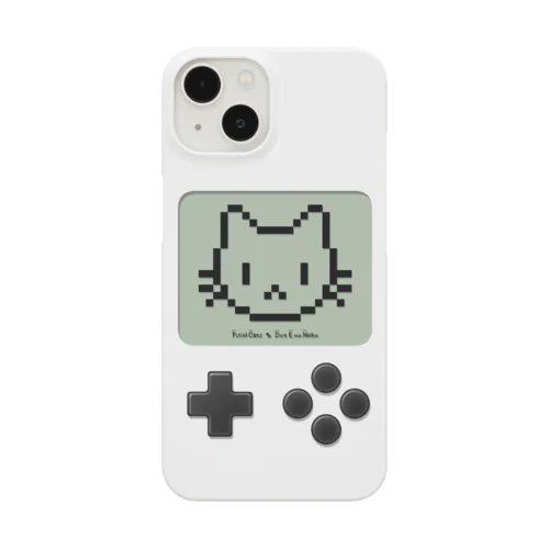 ドット絵の猫（液晶ボタン付・顔） Smartphone Case