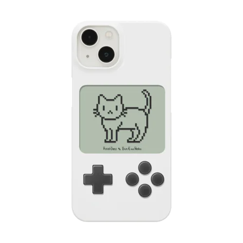 ドット絵の猫（液晶ボタン付・立ち姿） Smartphone Case