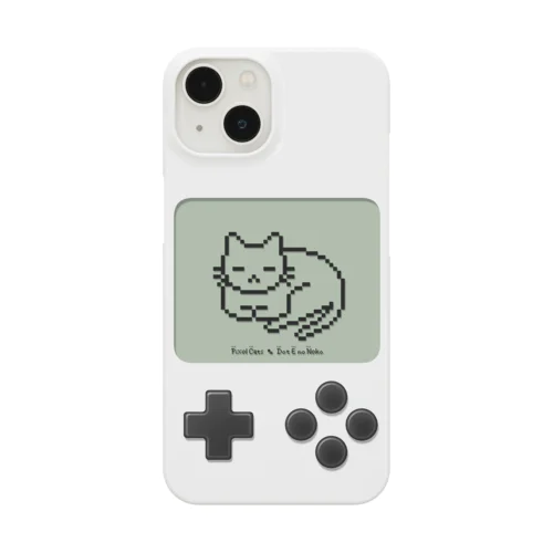 ドット絵の猫（液晶ボタン付・居眠り） Smartphone Case