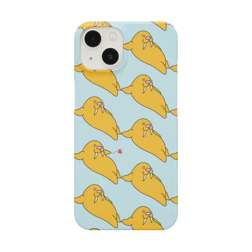 投げキッスするセイウチ（みずいろ） Smartphone Case