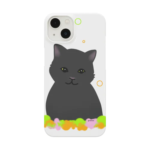 癒し猫 黒猫 Smartphone Case