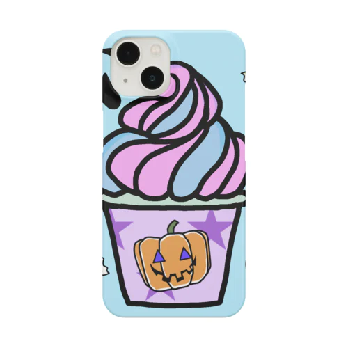 ハロウィン　カップケーキ　Blew スマホケース