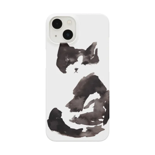 墨猫その1（ハチワレ） Smartphone Case