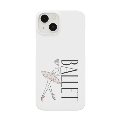 Ballet Girl（WHITE） Smartphone Case