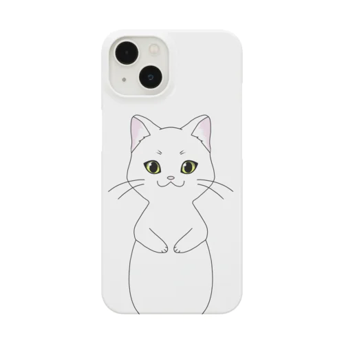 にゃ王さま　白　コモノ　猫 Smartphone Case