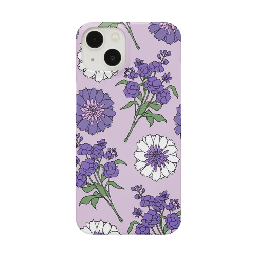 花柄（パープル） Smartphone Case