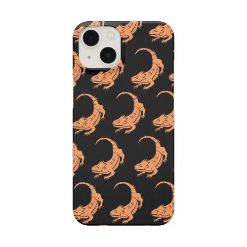 フトアゴちゃん黒 iPhone Smartphone Case