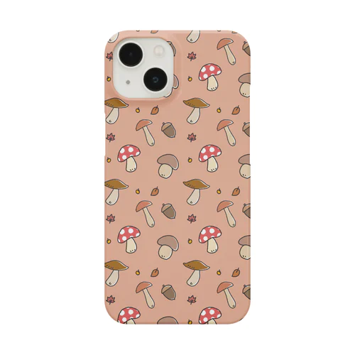 きのこ模様（ピンク） Smartphone Case