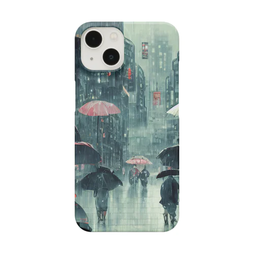 雨のとある街 Smartphone Case