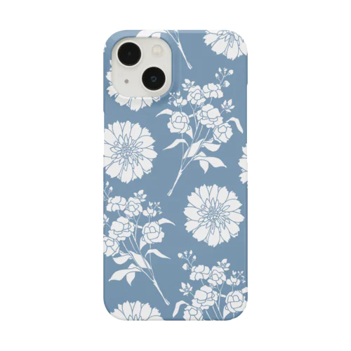 花柄（ヴィンテージブルー） Smartphone Case