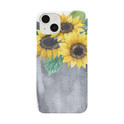 Watering bucket and sunflowers  じょうろ と ひまわり Smartphone Case