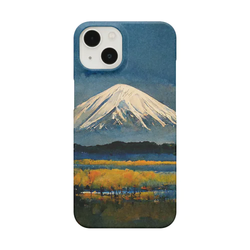 日本絵画風の富士山 スマホケース