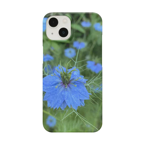 ブルーフラワー 花 スマホケース Smartphone Case