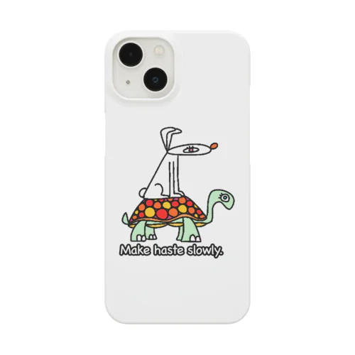 うさぎとかめ　Make haste slowly. “ゆっくりと急げ” iPhone Smartphone Case