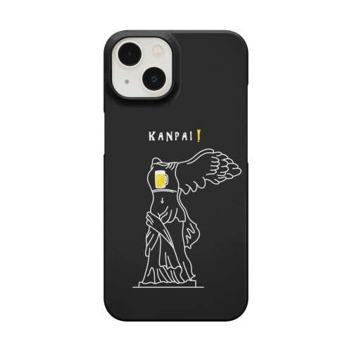 彫刻 × BEER（サモトラケのニケ）黒背景 Smartphone Case