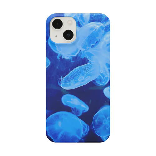 《水中遊びPictures》Jellyfish blue Smartphone Case