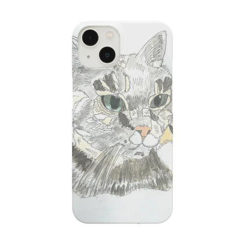 可愛い猫の、2匹の手描きイラスト、水彩画。 Smartphone Case