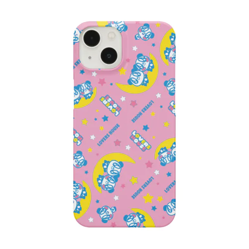 LOVERS HOUSE 月と星柄　ピンク Smartphone Case
