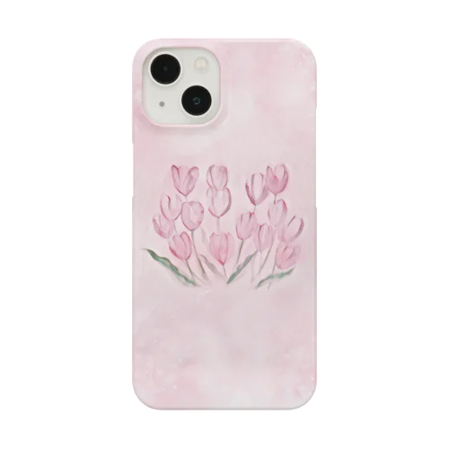 ピンクのチューリップ iPhone Smartphone Case