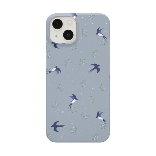 ヤドリギとツバメ_ブルー Smartphone Case