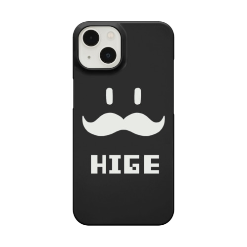 ヒゲHIGE（黒地白柄） Smartphone Case