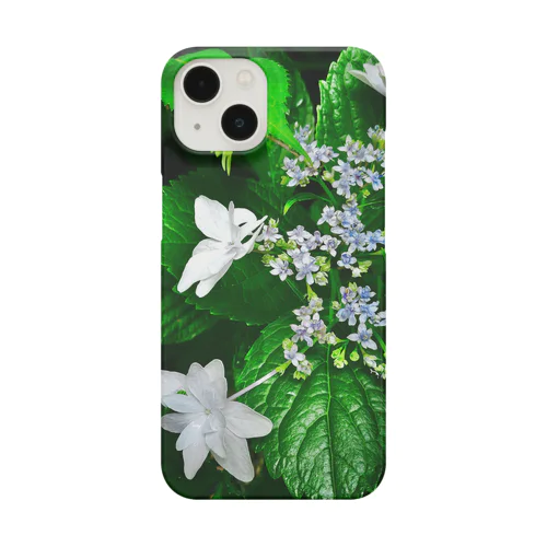 白い紫陽花　青み Smartphone Case