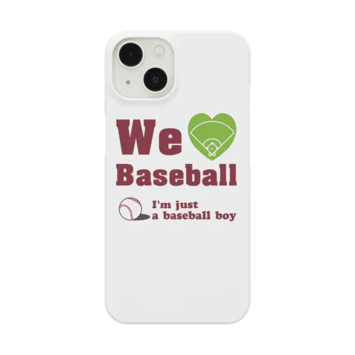 We love Baseball(レッド) Smartphone Case