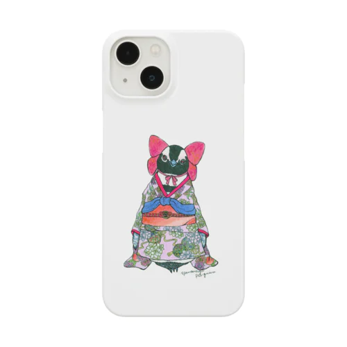 着物ぺんぎん―ケープと桃― Smartphone Case