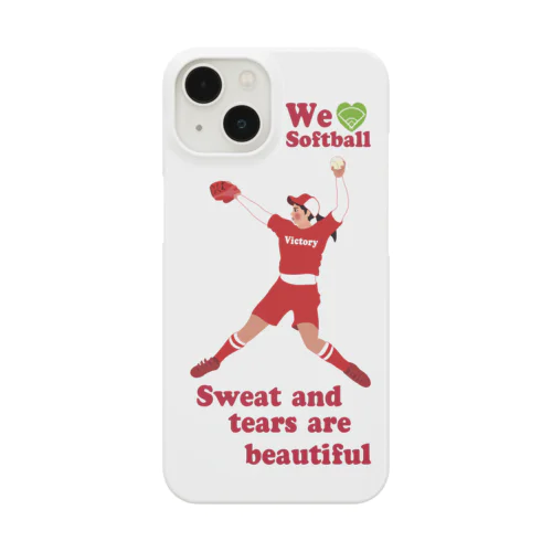 we love Softballスマホサイズ Smartphone Case