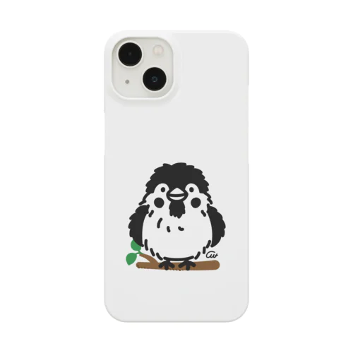 ワンポイント　ぶわっとな スズメがちゅん02 Smartphone Case