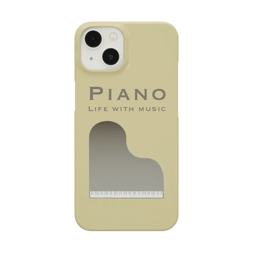 ピアノ（モノトーン）　楽器スマホケース Smartphone Case