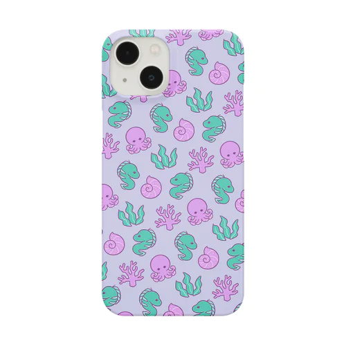 ウツボとタコと海の生き物たち (Violet) Smartphone Case