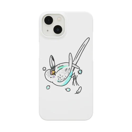 換羽なセキセイインコさん 縦長 Smartphone Case