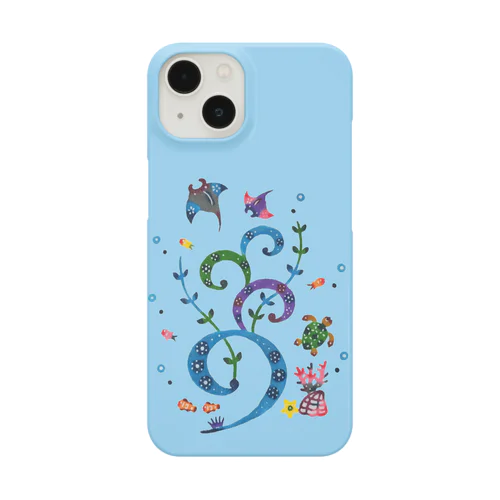 紅型柄・美ら海（ブルー） Smartphone Case