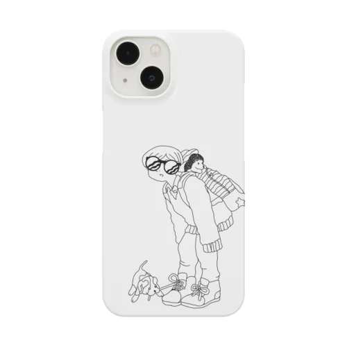 登山女子とハリネズミ。それと犬 Smartphone Case