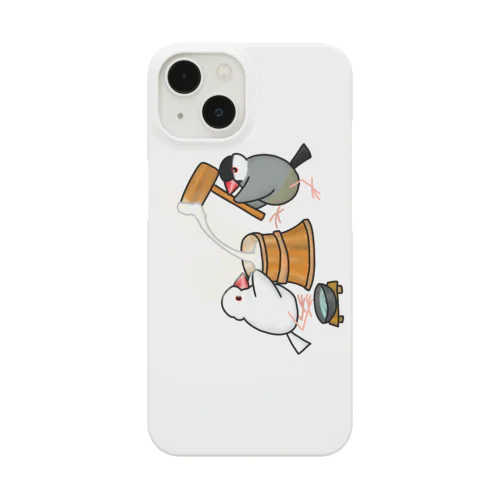 餅つき文鳥ず 縦長 Smartphone Case