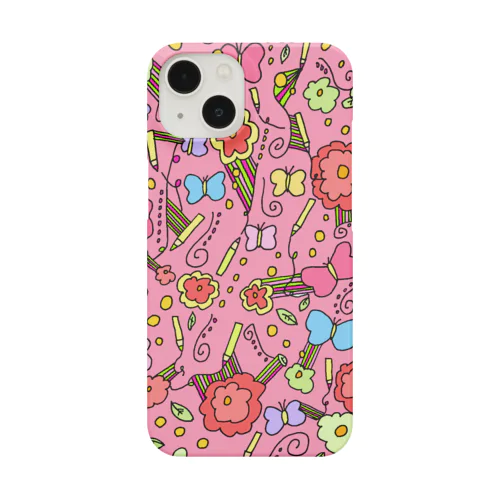 持ち歩きお花畑 iPhone Smartphone Case