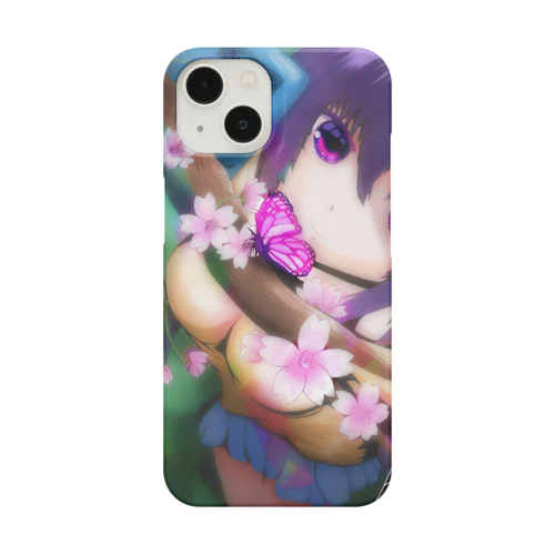 桜と蝶とヒナ Smartphone Case