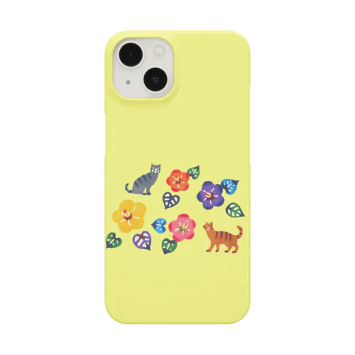 ユウナの花と島猫・イエロー Smartphone Case