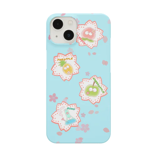 桜×フルーツ スマホケース