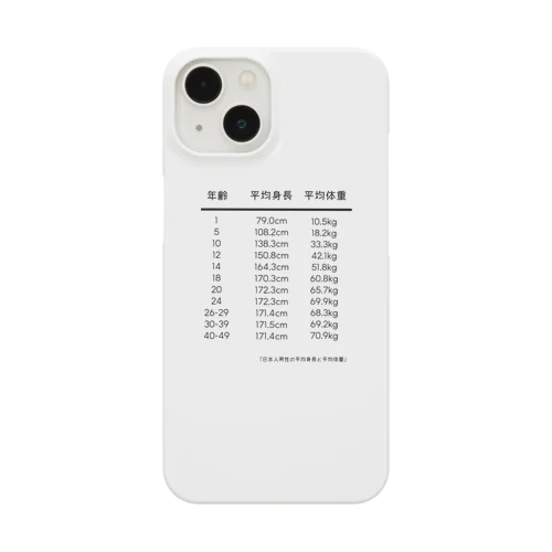 日本人男性の平均身長と平均体重 Smartphone Case