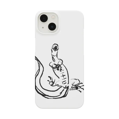 【黒】ヘソ天オオトカゲ / HESOTEN VARANUS Smartphone Case