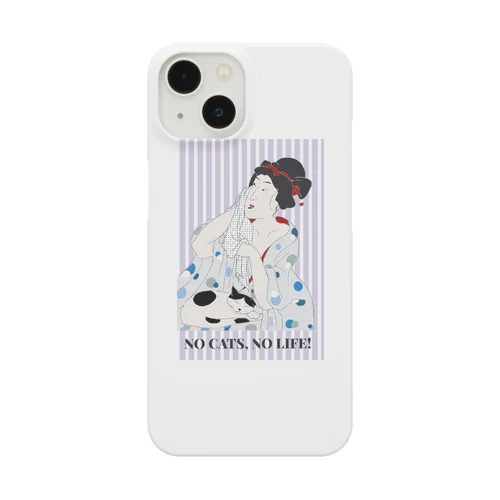 NO CATS, NO LIFE! 浮世絵　暑いけどネコとくっつきたい… Smartphone Case