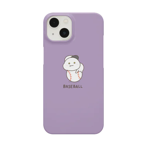 だいふくまるの野球スマホ02紫色。 Smartphone Case