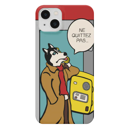 テレフォンハスキー (ブラック＆ホワイト) Smartphone Case