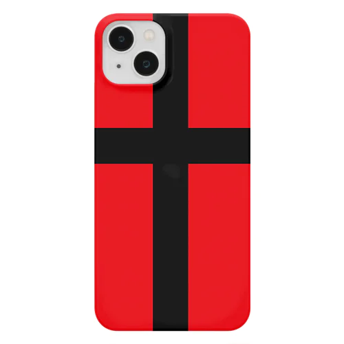 十字架（クロス）レッド＆ブラック Smartphone Case