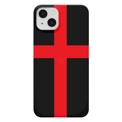 十字架（クロス）レッド＆ブラック / 反転 Smartphone Case