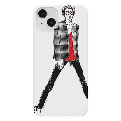 "Red" いけめんファッショニスタ Smartphone Case