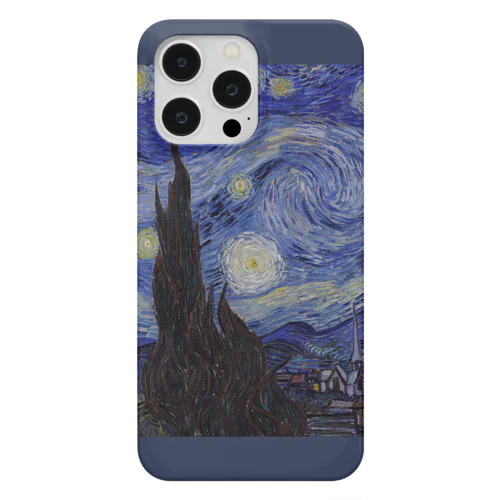 005-004　ゴッホ　『星月夜』　スマホケース　表側面印刷　iPhone 14ProMax/14Plus/13ProMax/12ProMax専用デザイン　SC4-2 スマホケース