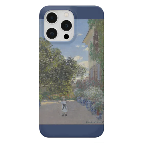 004-031　クロード・モネ　『アルジャントゥイユの画家の家』　スマホケース　表側面印刷　iPhone 14ProMax/14Plus/13ProMax/12ProMax専用デザイン　SC4-2 Smartphone Case